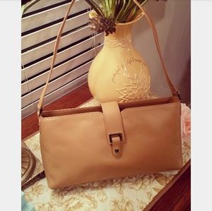 Ann Taylor Chestnut Leather Shoulder Bag